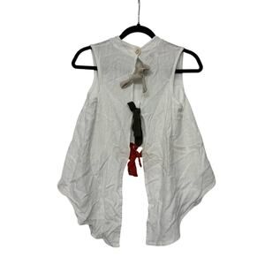 Loma Whale Bangkok Front Tie Sleeveless Hi Low Top Women’s‎ Size Small